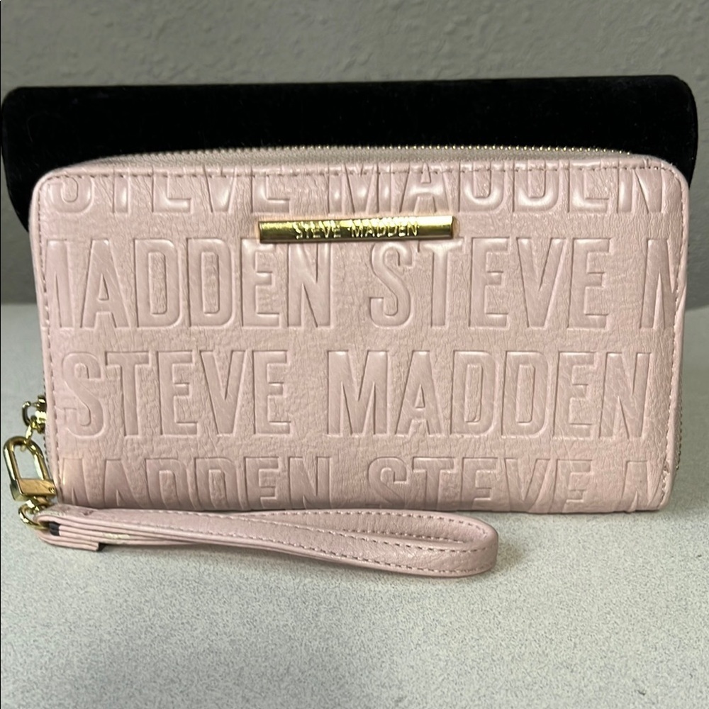 Steve Madden Embossed Pink and Black Wallet